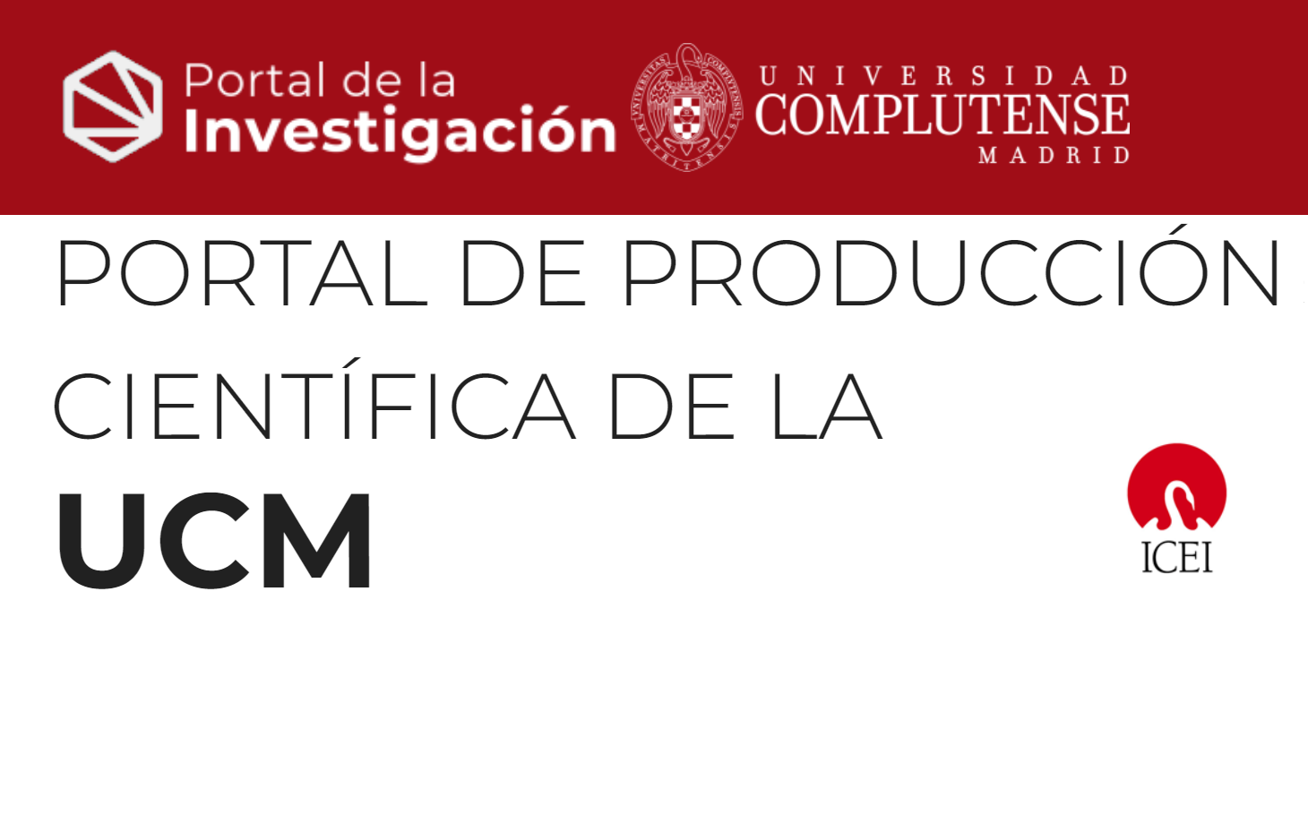 The ICEI in the Portal of Scientific Production of the UCM